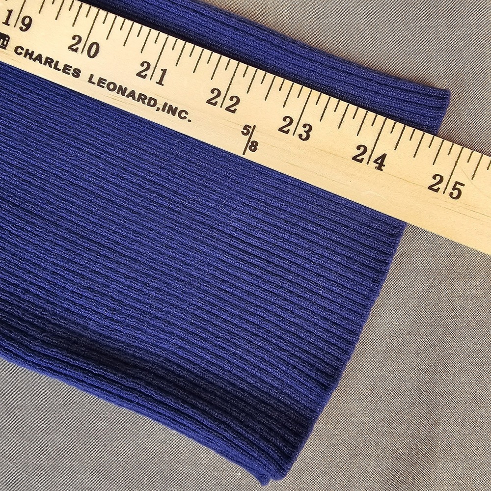 Jessica London Blue Suede Leather Ribbed Knit Full Zip Jacket Women 30/32 US 3X - Picture 11 of 11